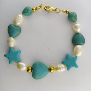 Pulsera estrellitas y corazones