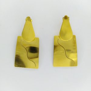 Pendientes rectangulares dorados