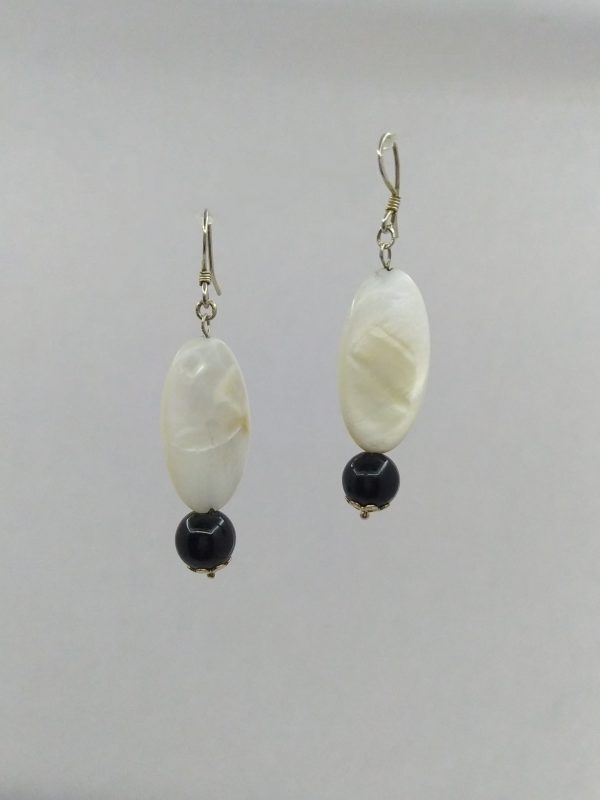 Pendientes Nacar ovalada