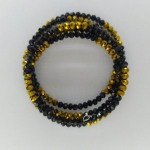 Brazalete en murano negro y dorado