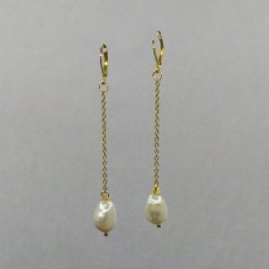 Pendientes perla natural